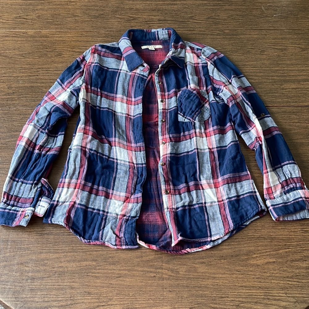 Miami Navy Blue and Pink Flannel